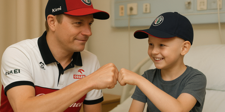 Iceman’s Hidden Warmth: Kimi Räikkönen Steps In to Support Young Cancer Warrior