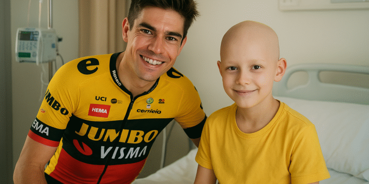 Wout van Aert en de dappere jonge vechter: een oprechte band die verder gaat dan de fiets