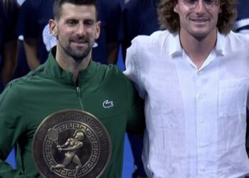 “Stefanos Tsitsipas Hails Novak Djokovic as the Greatest to Ever Hold a Tennis Racket”