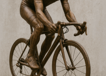 “Wout van Aert vereeuwigd: een legendarisch standbeeld onthuld ter ere van zijn grootsheid en de nalatenschap die hij op twee wielen opbouwde”