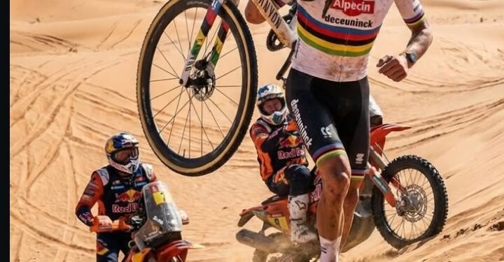 Mathieu van der Poel veroorzaakt opschudding in woestijnrace: fans zeggen dat hij ‘de woestijn heeft bedrogen’ met schokkende tactieken