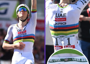 »‘ZA NJO, VEDNO …’ – Tadej Pogačar počasti pokojno mamo Urške Žigart s čustvenimi pokloni Liège-Bastogne-Liège, ki odmevajo tudi onkraj ciljne črte«