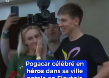 »‘SLOVENIJA NI MOGLA ZADRŽEVATI ČUSTV…’ — Tadej Pogačar in Urška Žigart sta bila po ganljivi novici sprejeta domov kot kraljeva družina«